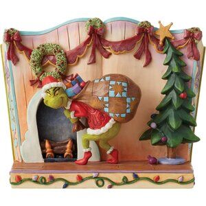 Enesco Dr. Seuss Grinch by Jim Shore Santa Grinch Stealing Presents Figurine NIB